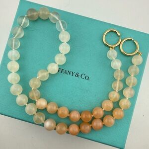 RARE Tiffany & Co. 18k Ombre Moonstone Gemstone Necklace by Paloma Picasso
